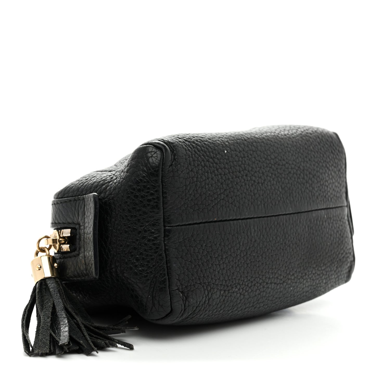 Pebbled Calfskin Medium Soho Cosmetic Case Black