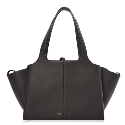 Celine Baby Grained Calfskin Small Tri-Fold Bag Anthracite 1 of 14