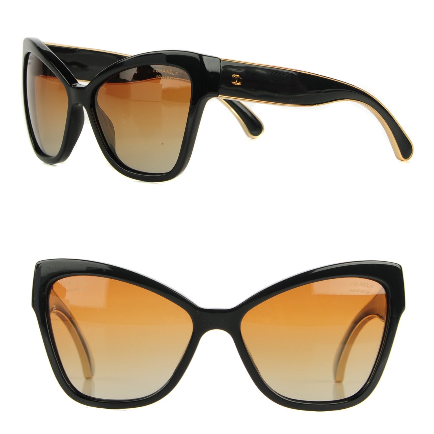 Chanel Acetate CC Cat Eye Sunglasses 5271 Black 1 of 6
