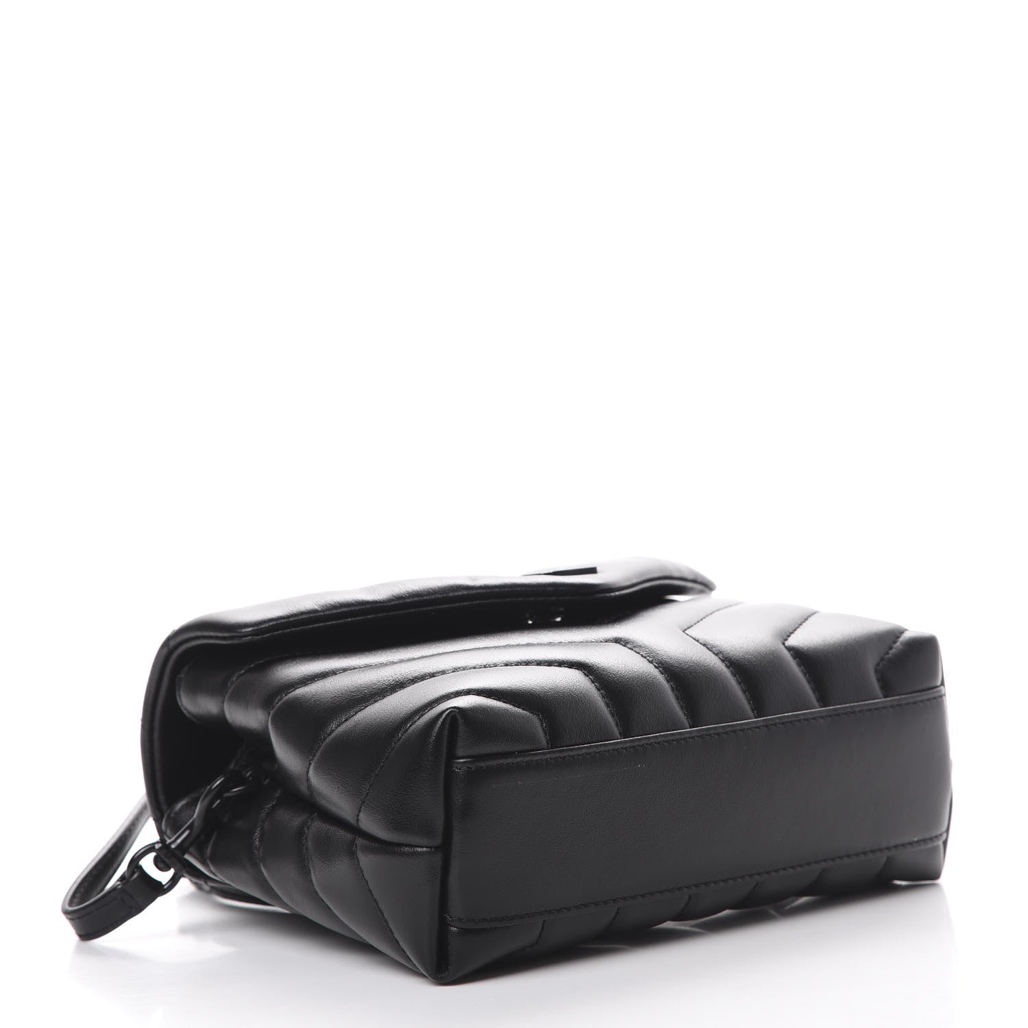 Saint Laurent Calfskin Y Quilted Monogram Toy Loulou Crossbody Bag Black 3 of 12