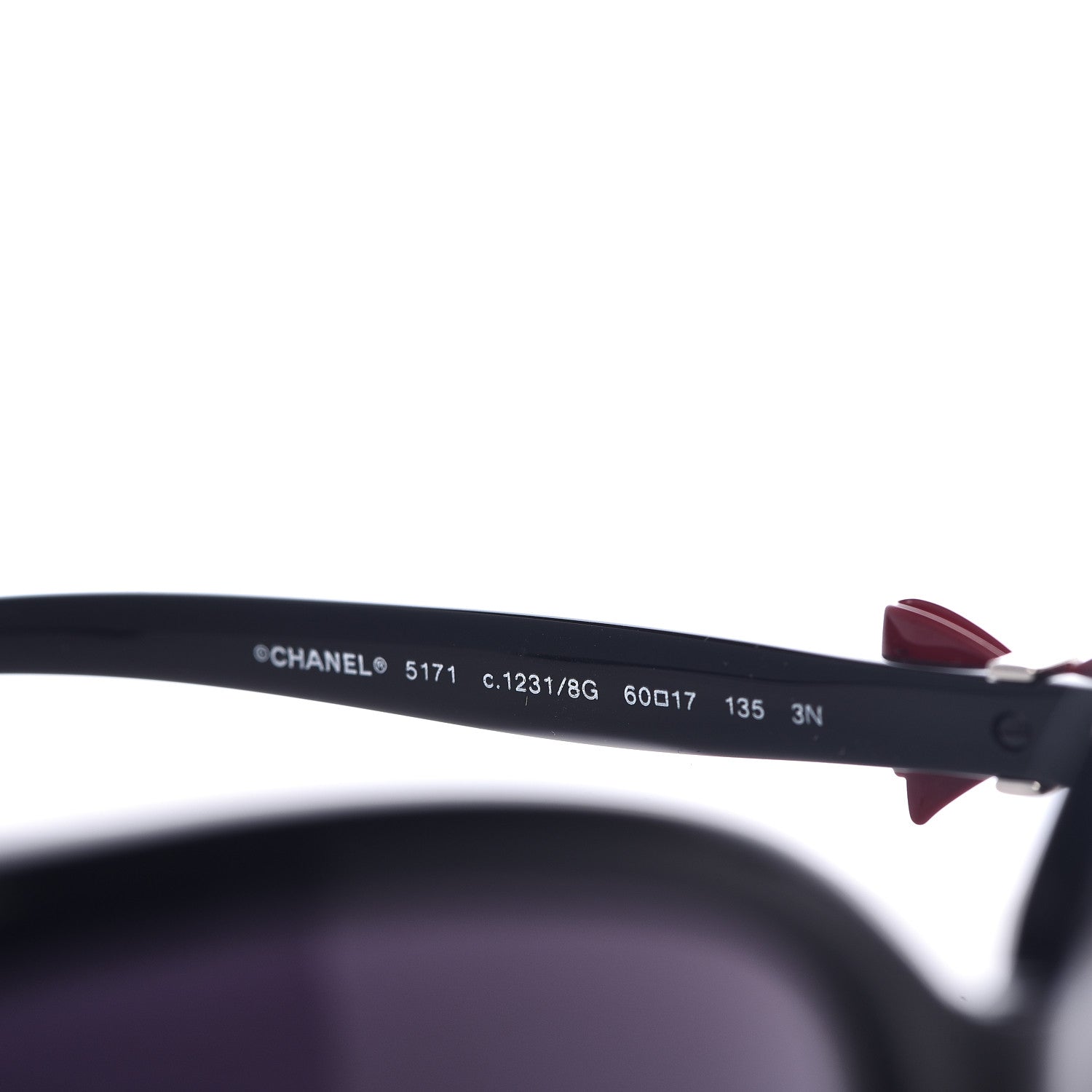 Chanel Acetate CC Bow Sunglasses 5171 Black White 6 of 7