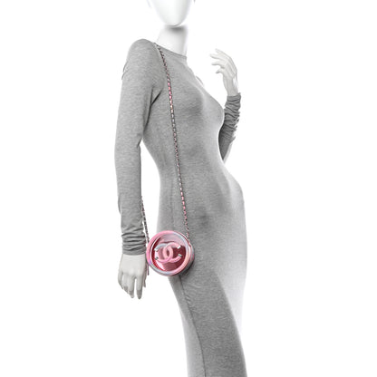 Chanel PVC Lambskin Filigree Round Clutch With Chain Pink 2 of 11