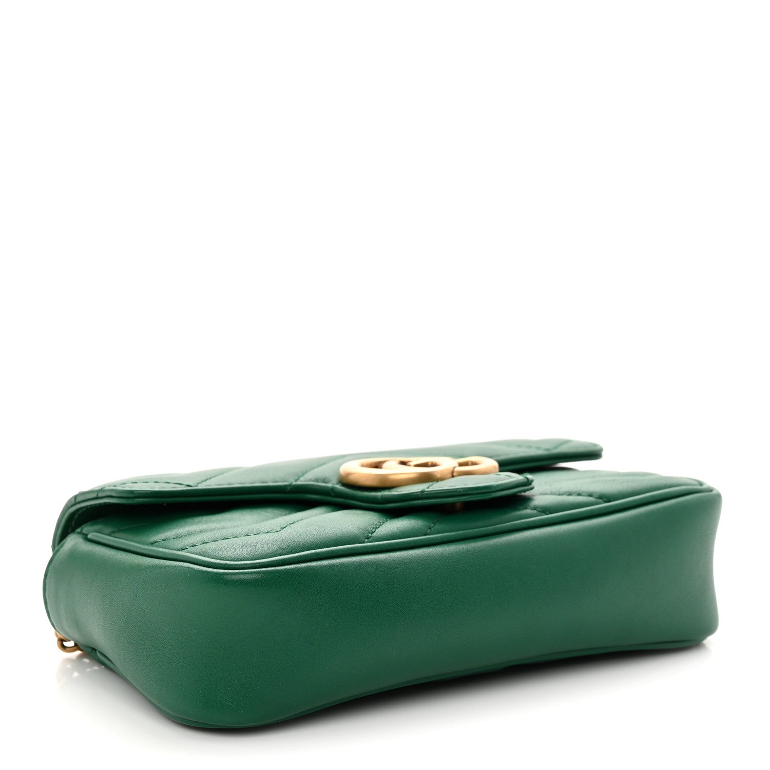 Gucci Calfskin Matelasse Super Mini GG Marmont Shoulder Bag