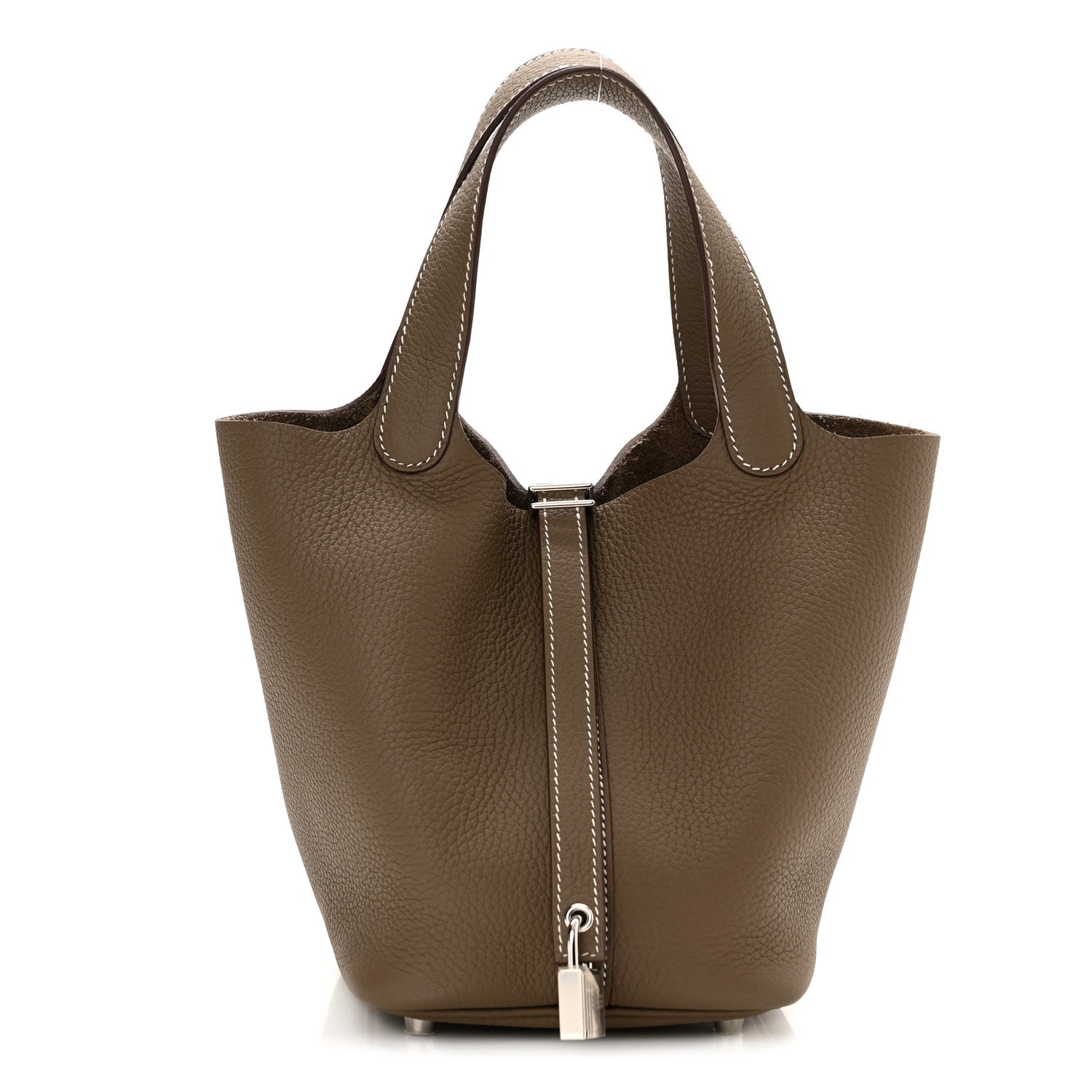 Hermes Taurillon Clemence Picotin Lock 18 PM Etoupe 1 of 11