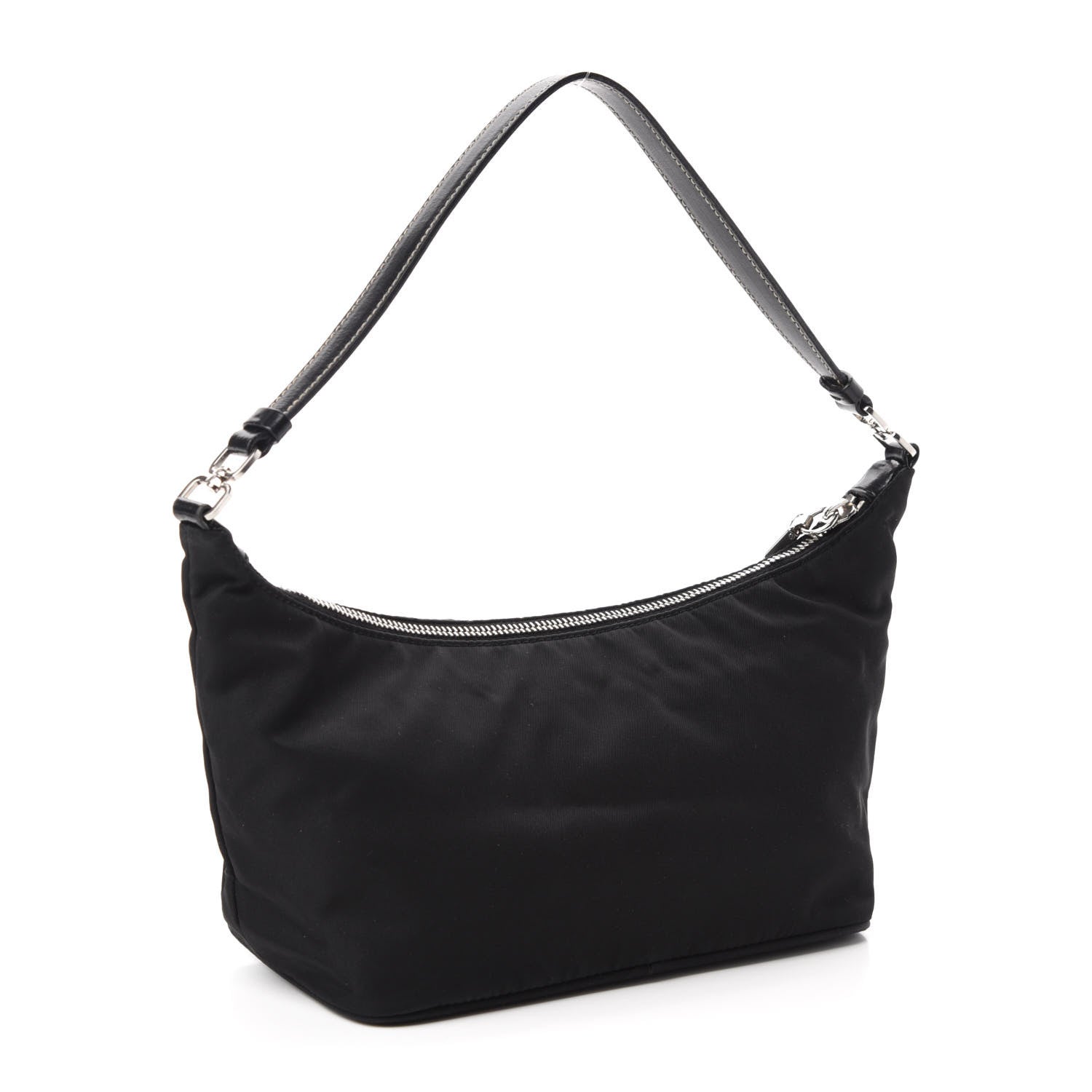 Prada Tessuto Nylon Pochette Bag Black 3 of 9