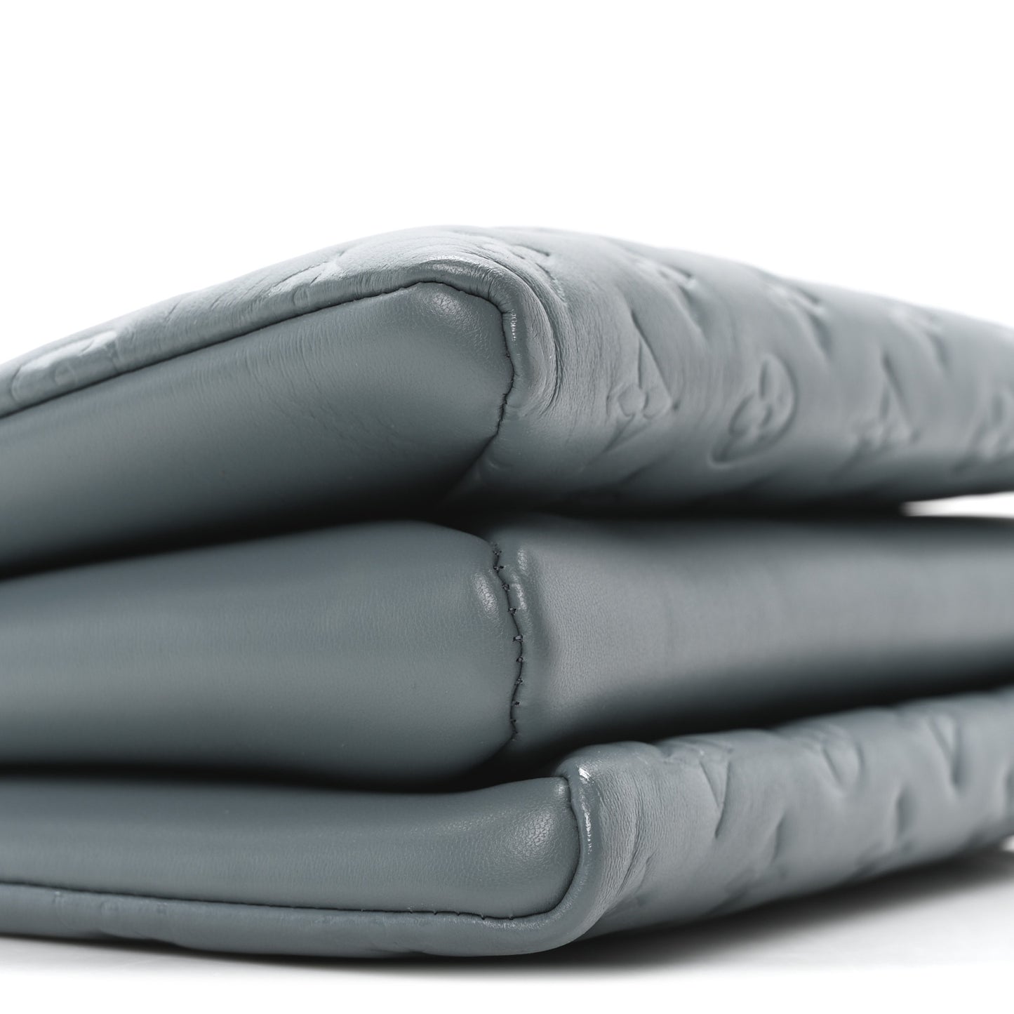 Lambskin Embossed Monogram Coussin PM Blue Glacier