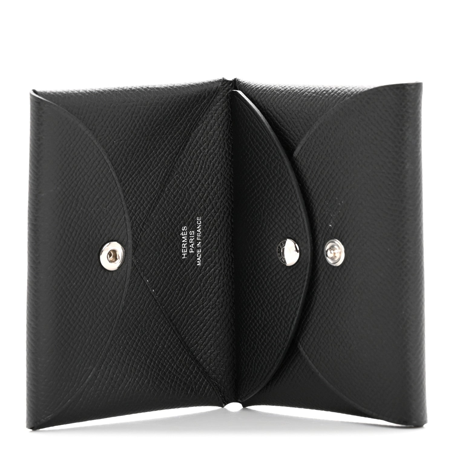 Hermes Epsom Calvi Duo Card Case Black 9 of 16