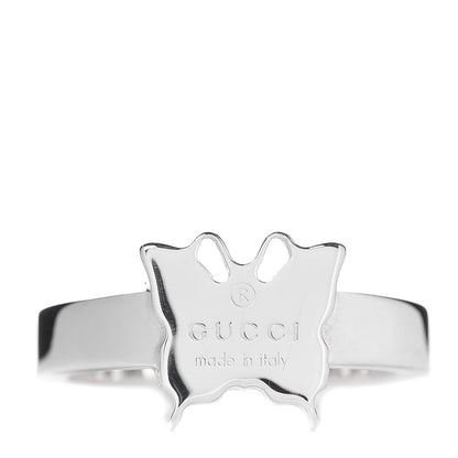 Gucci Sterling Silver Butterfly Band Ring 57 8 1 of 4