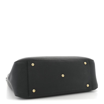 Fendi Cuoio Romano Selleria Medium FF Tote Black 4 of 10