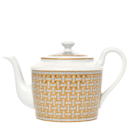 Hermes Porcelain Mosaique Au 24 Coffee/Tea Pot Gold 1 of 5