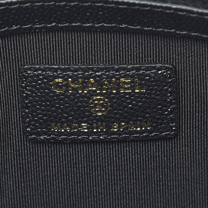 Chanel Caviar Quilted Medium Vintage Mademoiselle Cosmetic Case Black 8 of 10