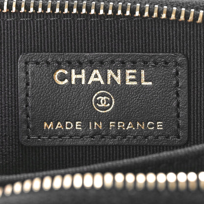 Chanel Caviar Enamel Coco Casino Quilted Zip Coin Purse Navy Blue 6 of 9