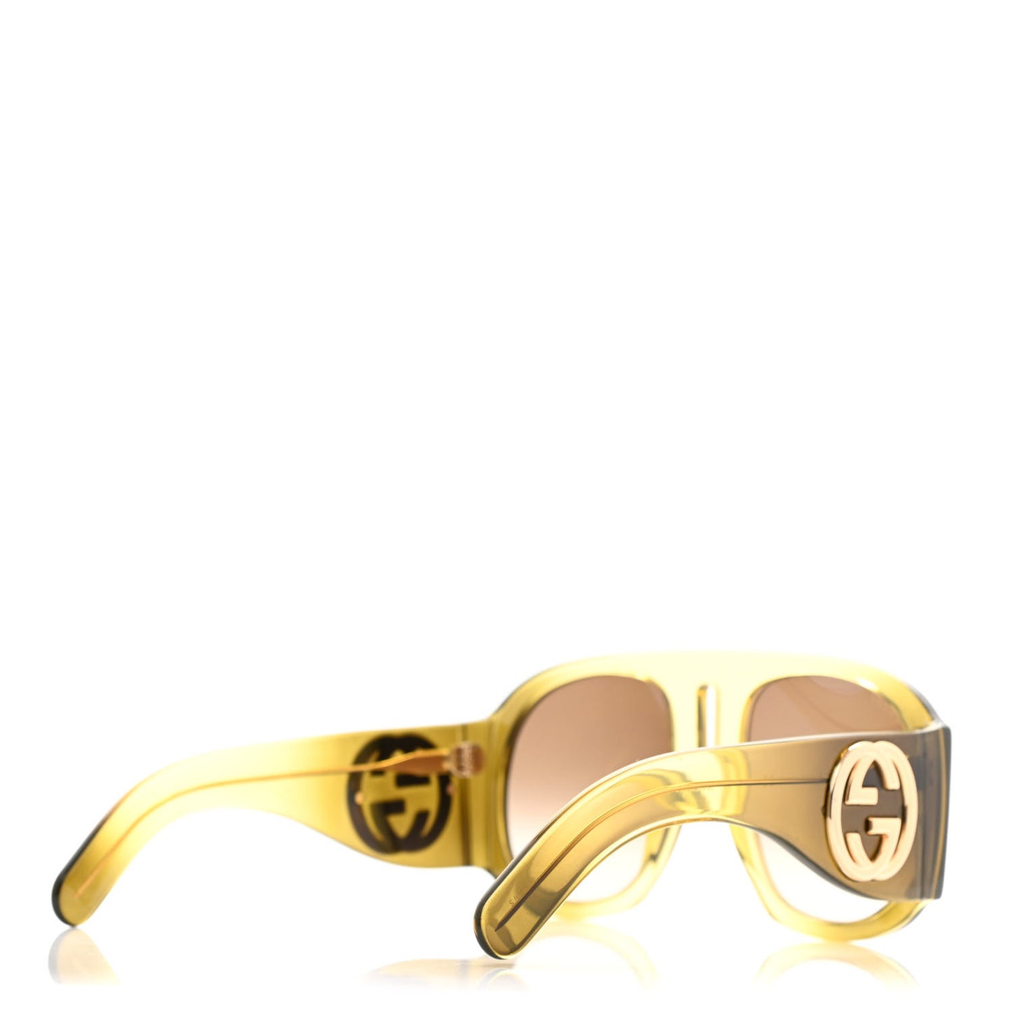 Oversized Aviator Sunglasses GG0152S Yellow