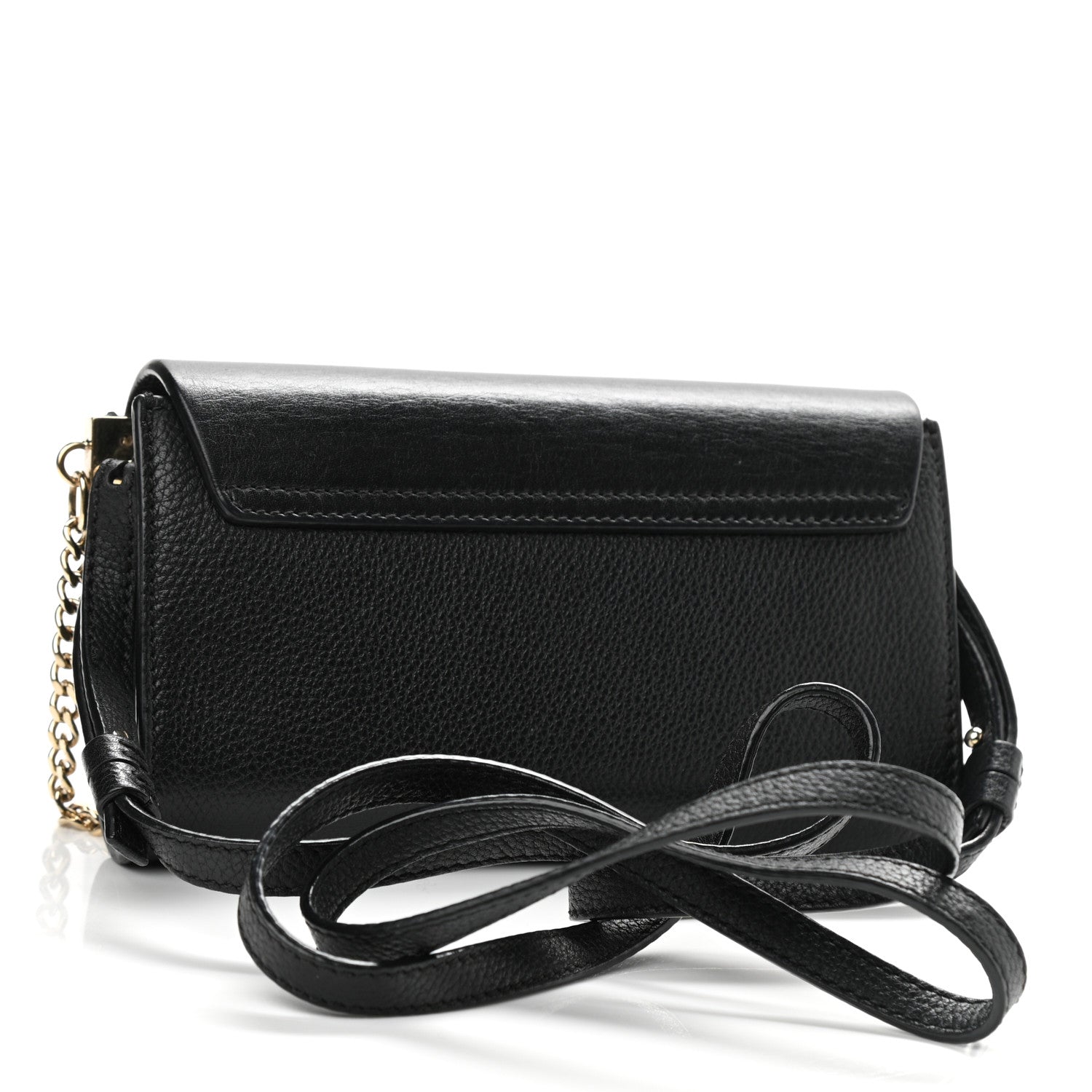 Chloe Grained Calfskin Lambskin Small Faye Shoulder Bag Black 2 of 9
