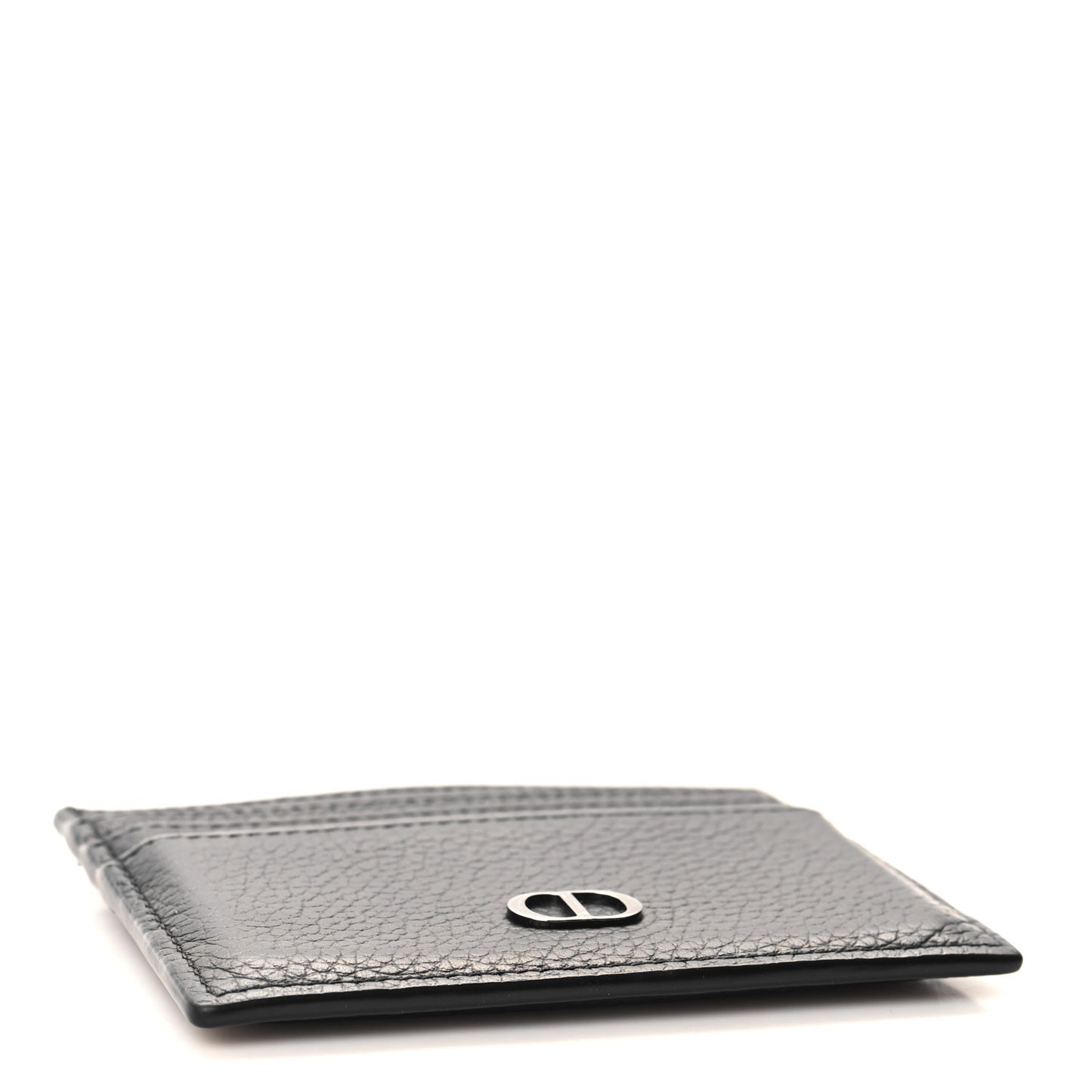 HOMME Grained Calfskin CD Icon Card Holder Black