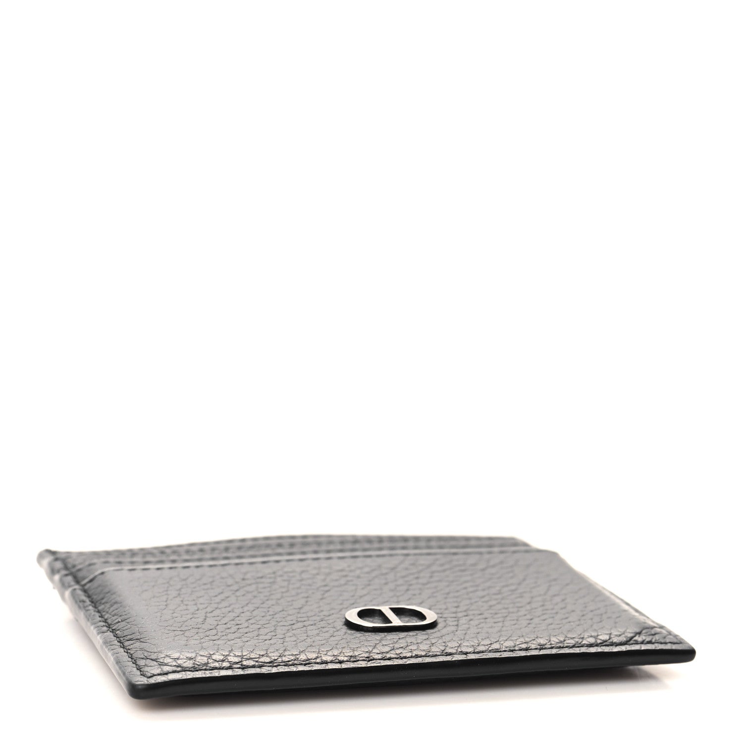 Christian Dior HOMME Grained Calfskin CD Icon Card Holder Black 4 of 7