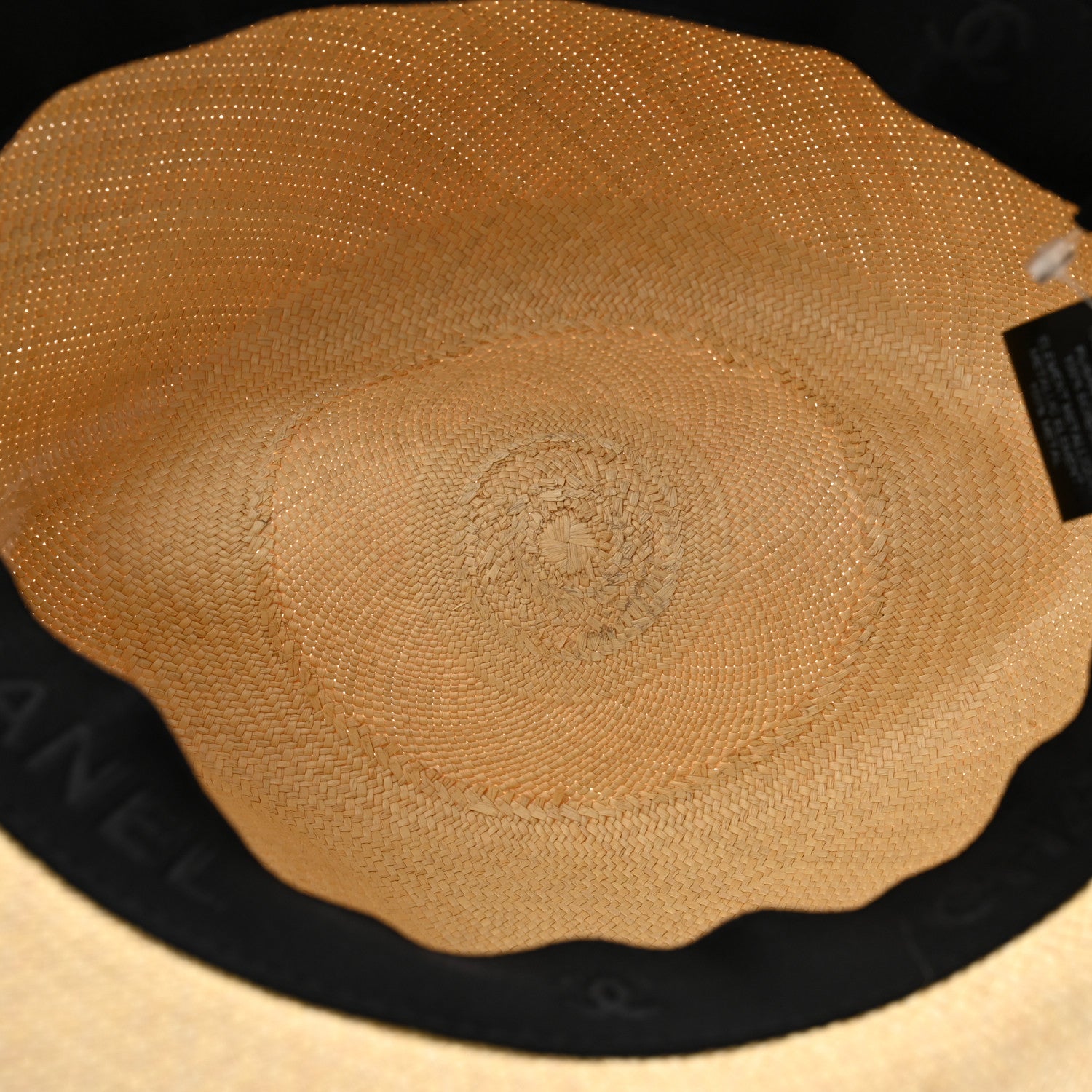 Chanel Straw Ribbon Fedora Hat L Beige Multicolor 7 of 8