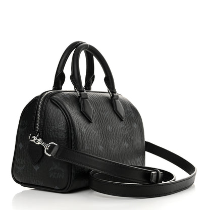 MCM Visetos Small Ella Boston Bag Black 3 of 10