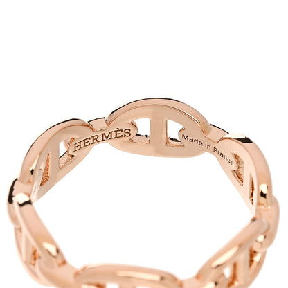 Hermes 18K Rose Gold PM Chaine d'Ancre Enchainee Ring 53 6.5 4 of 7