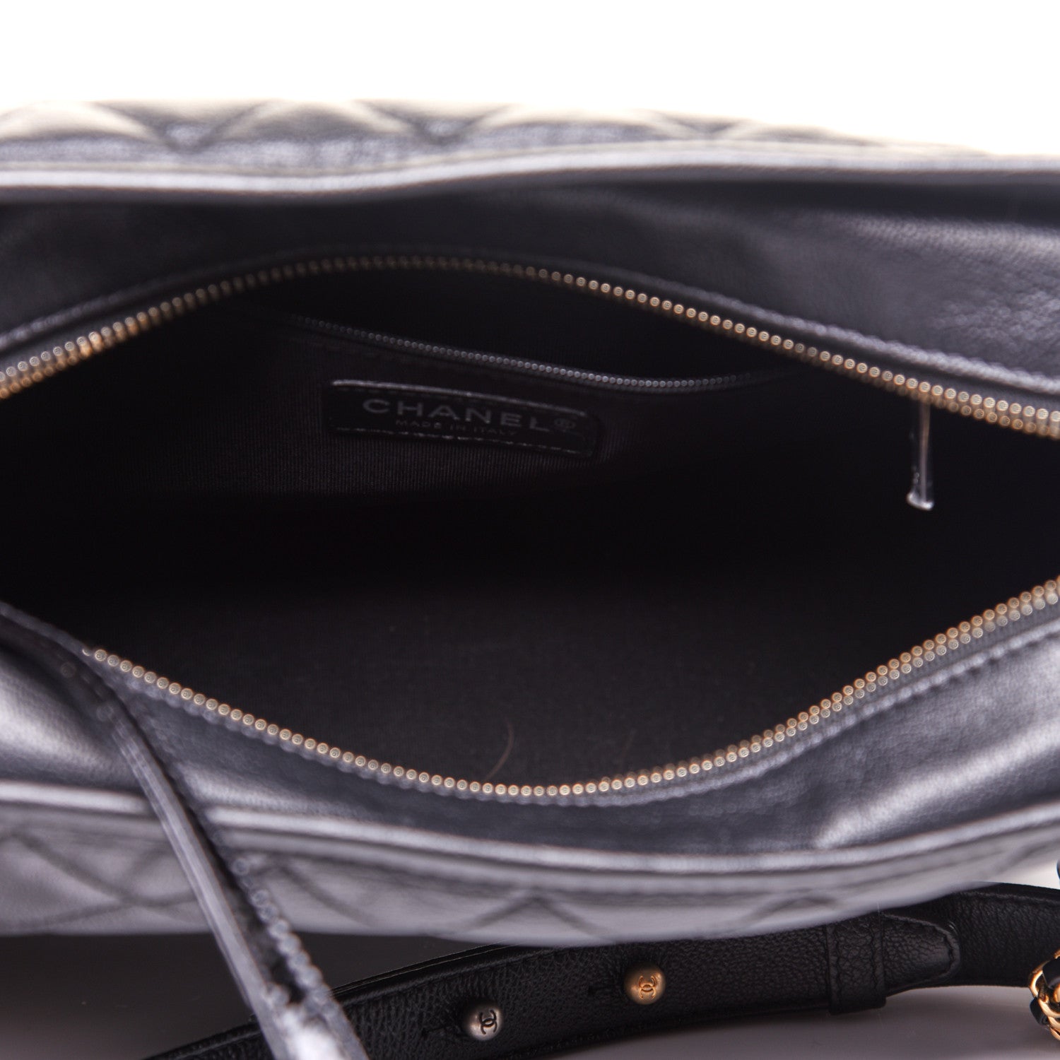 Chanel Patent Goatskin Quilted Medium Gabrielle Hobo Black 5 of 14
