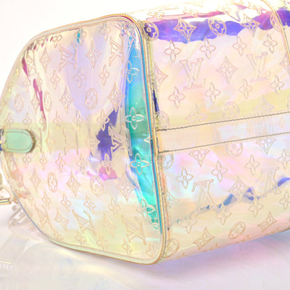Louis Vuitton PVC Monogram Keepall Bandouliere 50 Iridescent Prism 7 of 9
