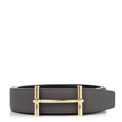 Hermes Togo 32mm H d'Ancre Belt 100 40 Etain Black 1 of 5