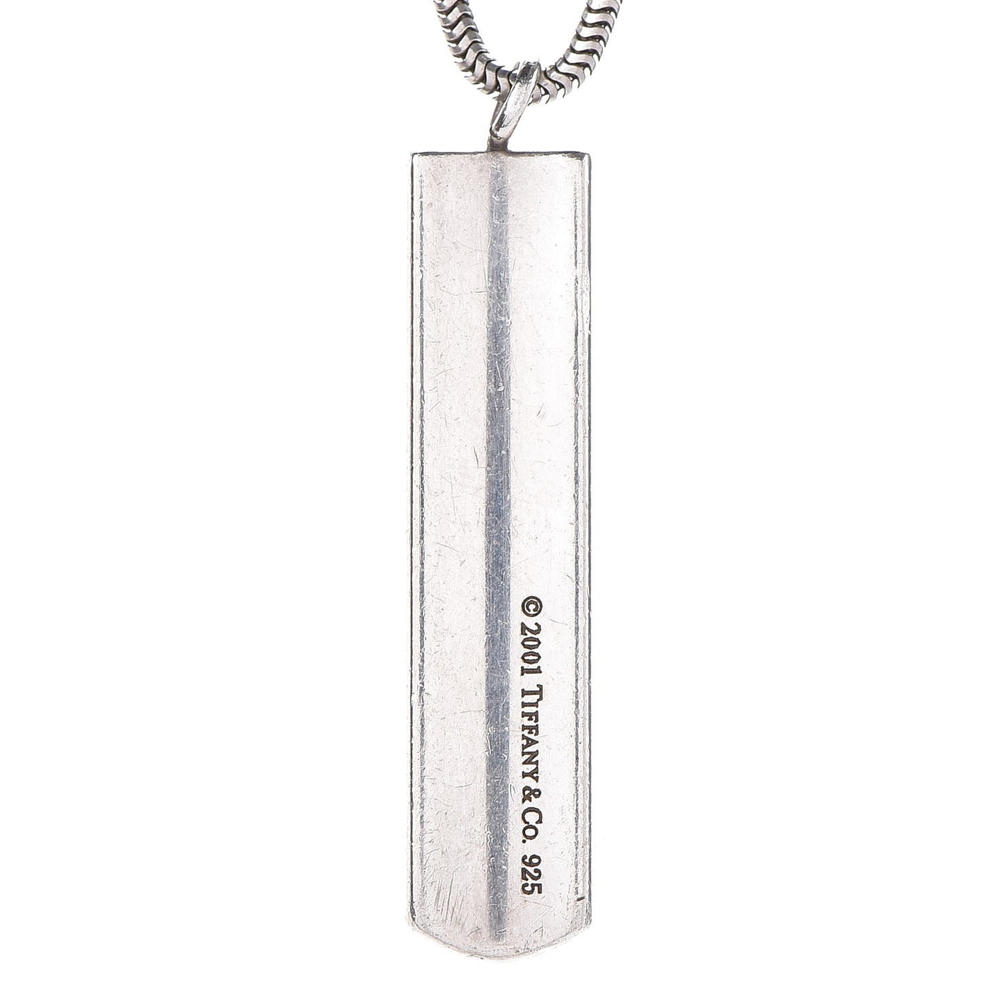 Sterling Silver 1837 Bar Pendant Necklace