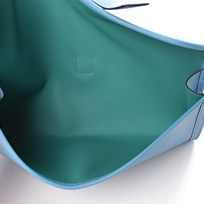 Hermes Swift Jige Elan 29 Clutch Bleu Du Nord Vert Verone 5 of 9