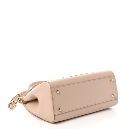 Dolce & Gabbana Dauphine Medium DG Family Patch Miss Sicily Satchel Beige 4 of 9