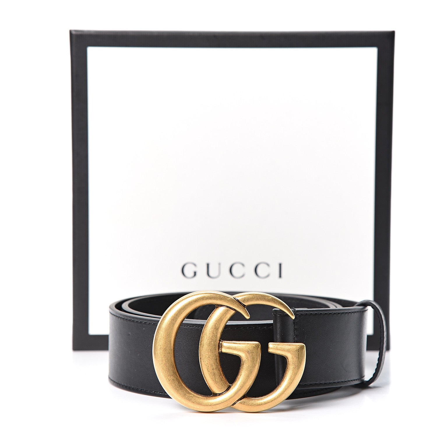 Gucci Calfskin Double G 40mm Belt 80 32 Black 4 of 4