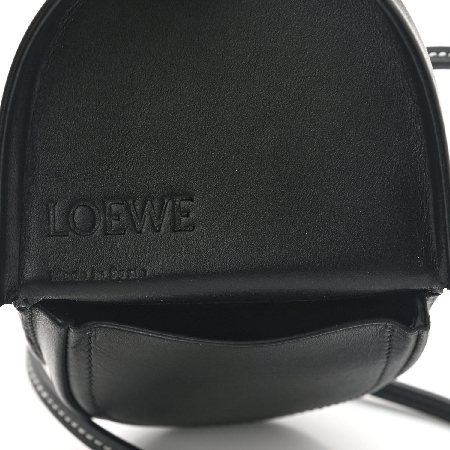 Loewe Soft Calfskin Mini Heel Pouch Black 6 of 12