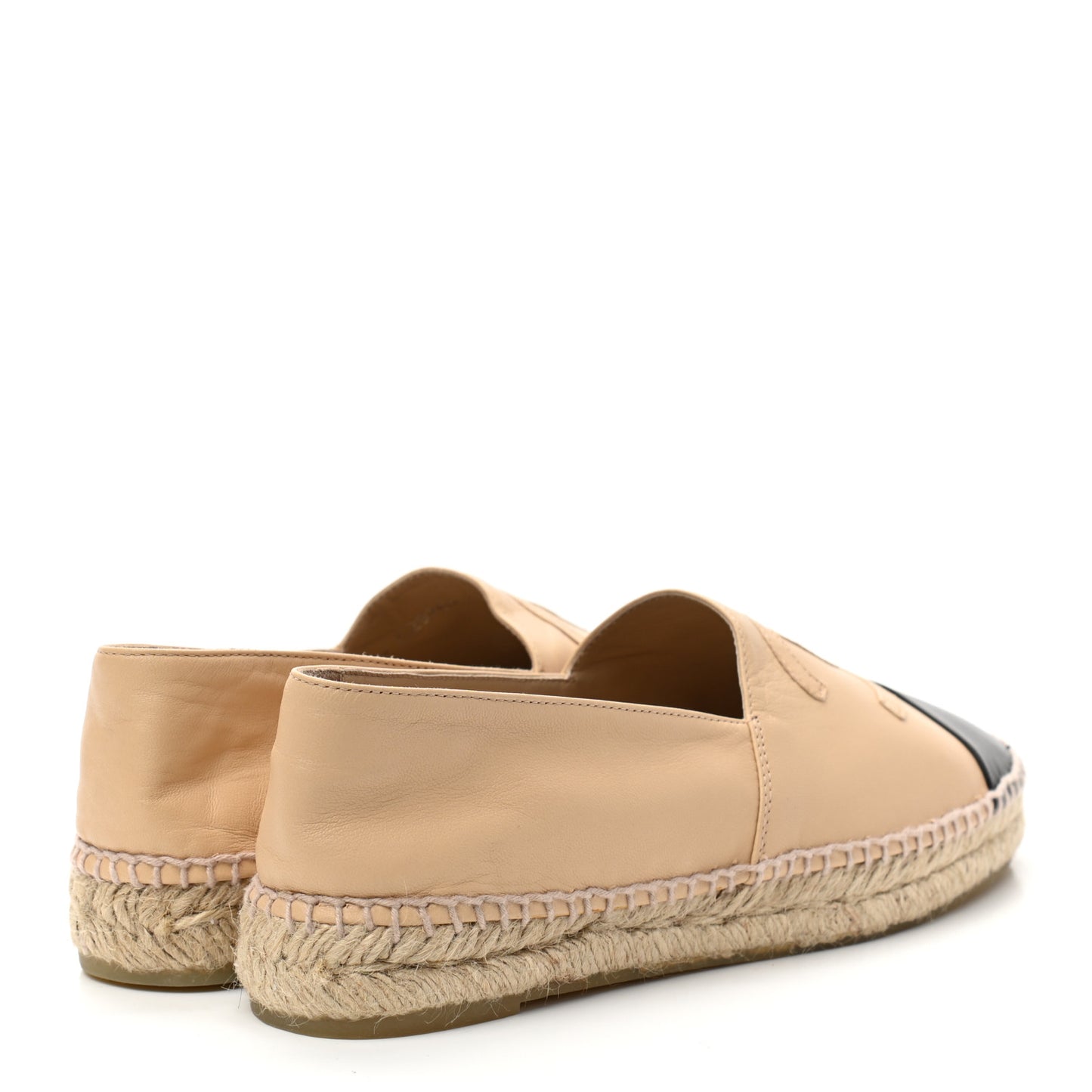 Lambskin CC Espadrilles 39 Beige Black