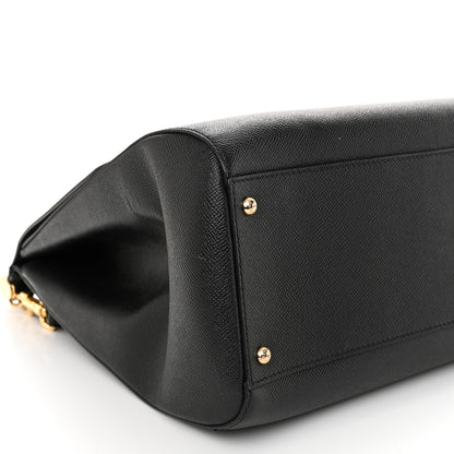 Dolce & Gabbana Dauphine Extra Large Miss Sicily Satchel Black 9 of 10