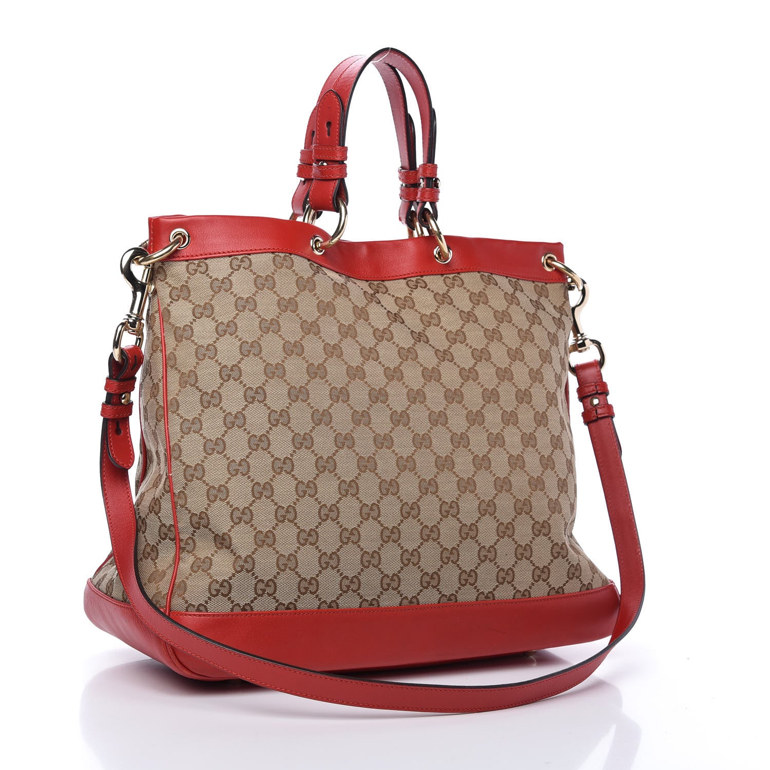 Gucci Monogram Medium Valentine Top Handle Bag Red 3 of 10