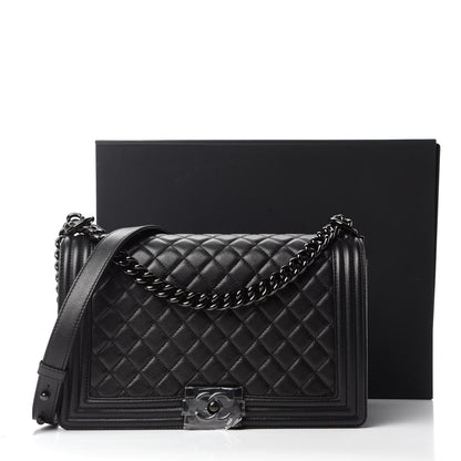 Chanel Caviar Quilted New Medium Boy Flap So Black 11 of 11