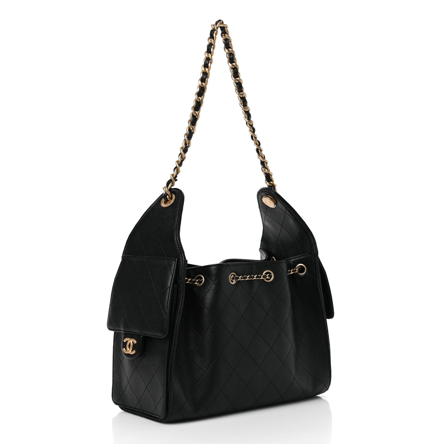 Caviar Quilted Small Chanel 25 Handbag Black