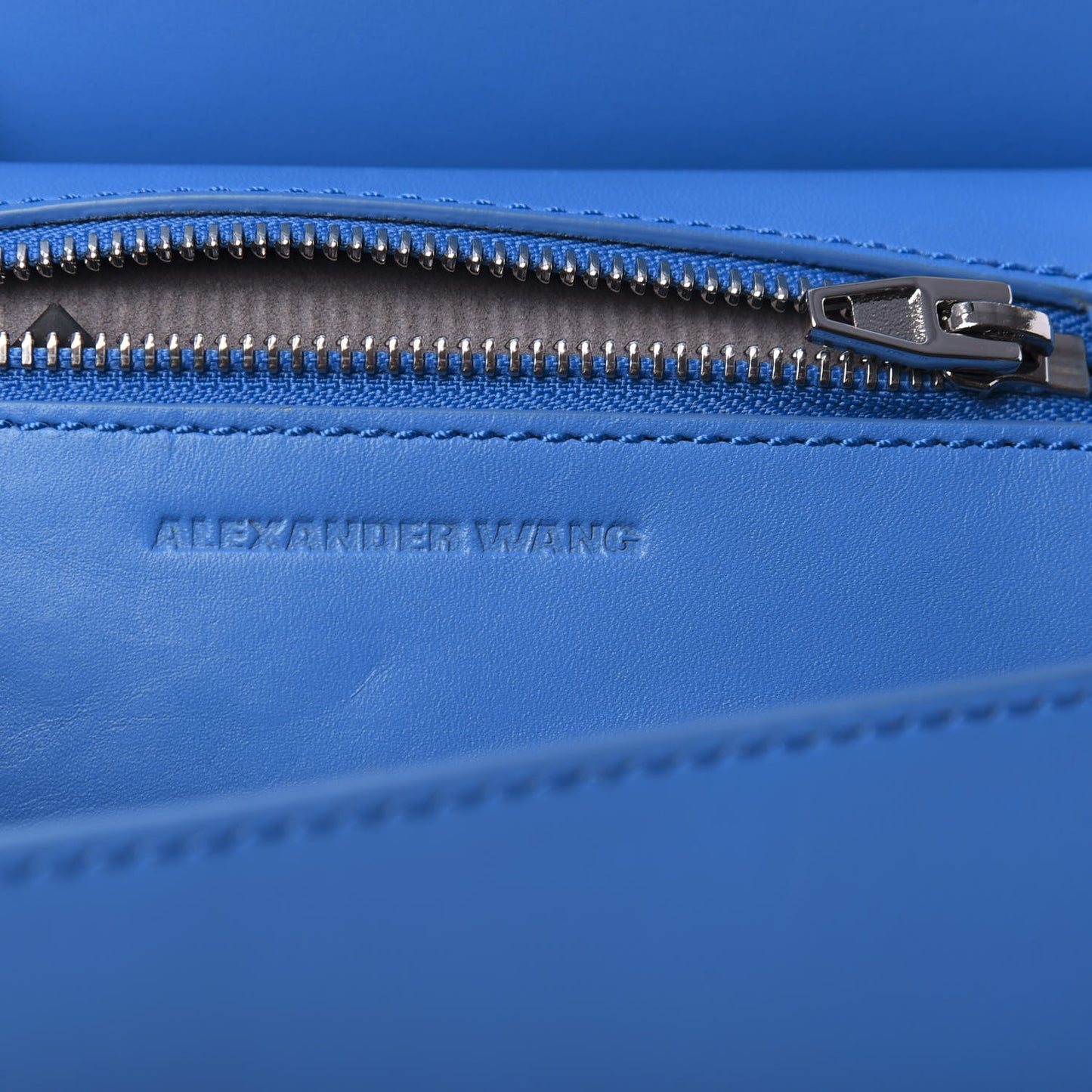 Calfskin Small Marion Tote Air Force Blue Nickel Hardware
