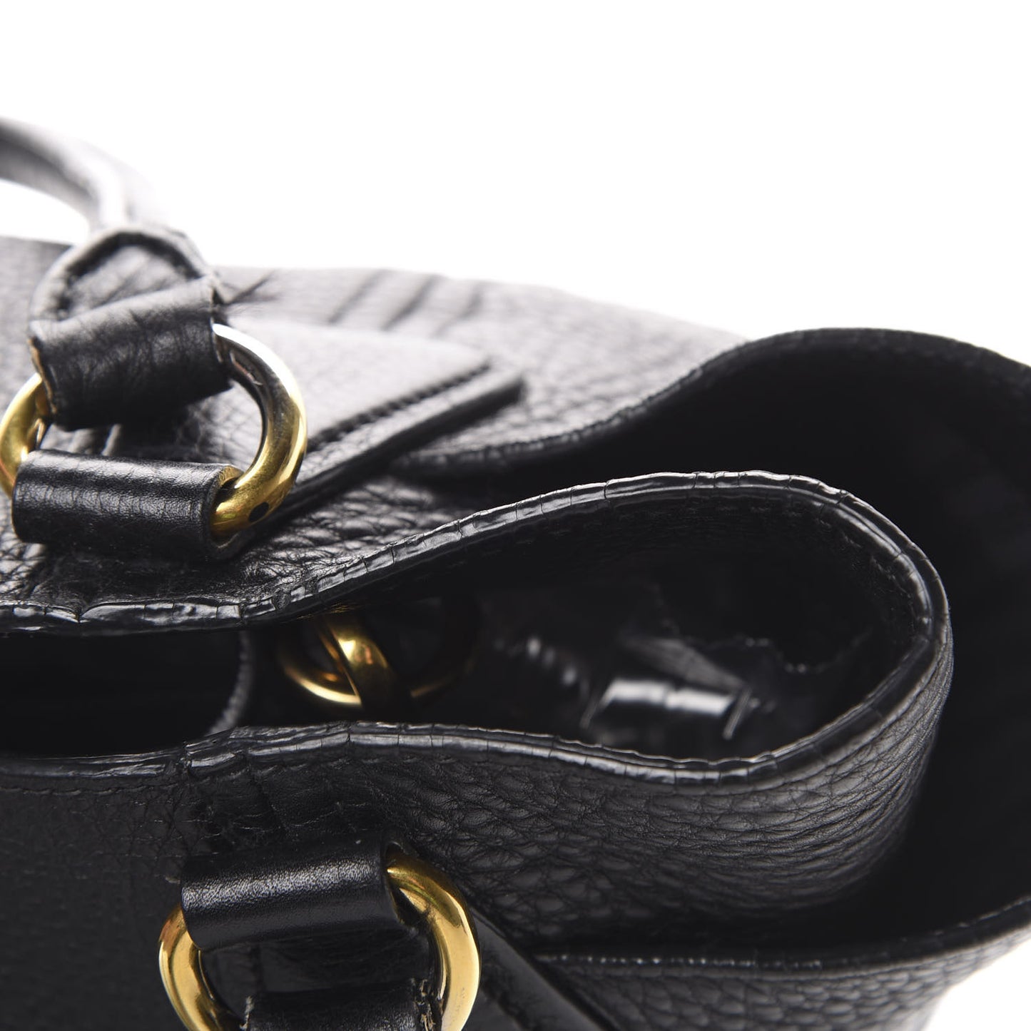 Vitello Daino Side Pocket Tote Black
