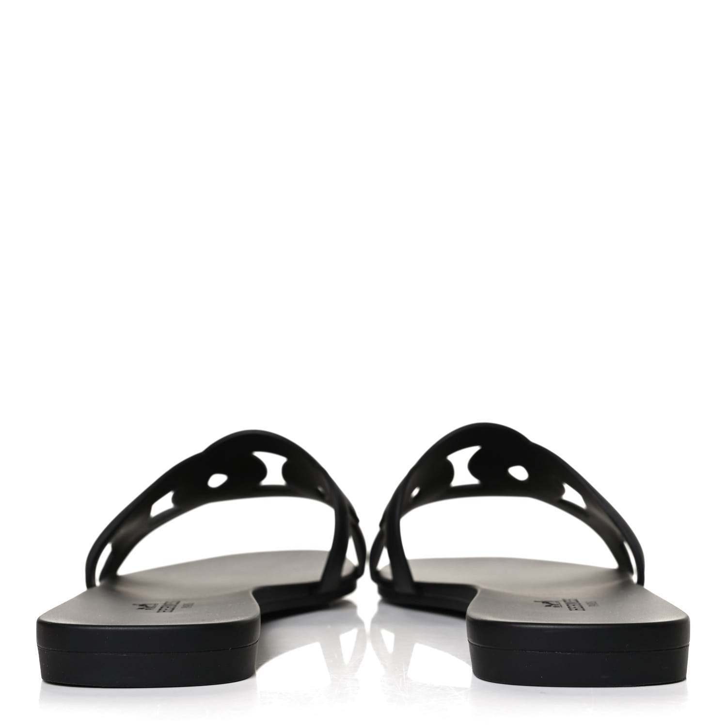 Hermes Rubber Aloha Sandals 37 Black 6 of 11