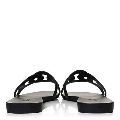 Hermes Rubber Aloha Sandals 37 Black 6 of 11