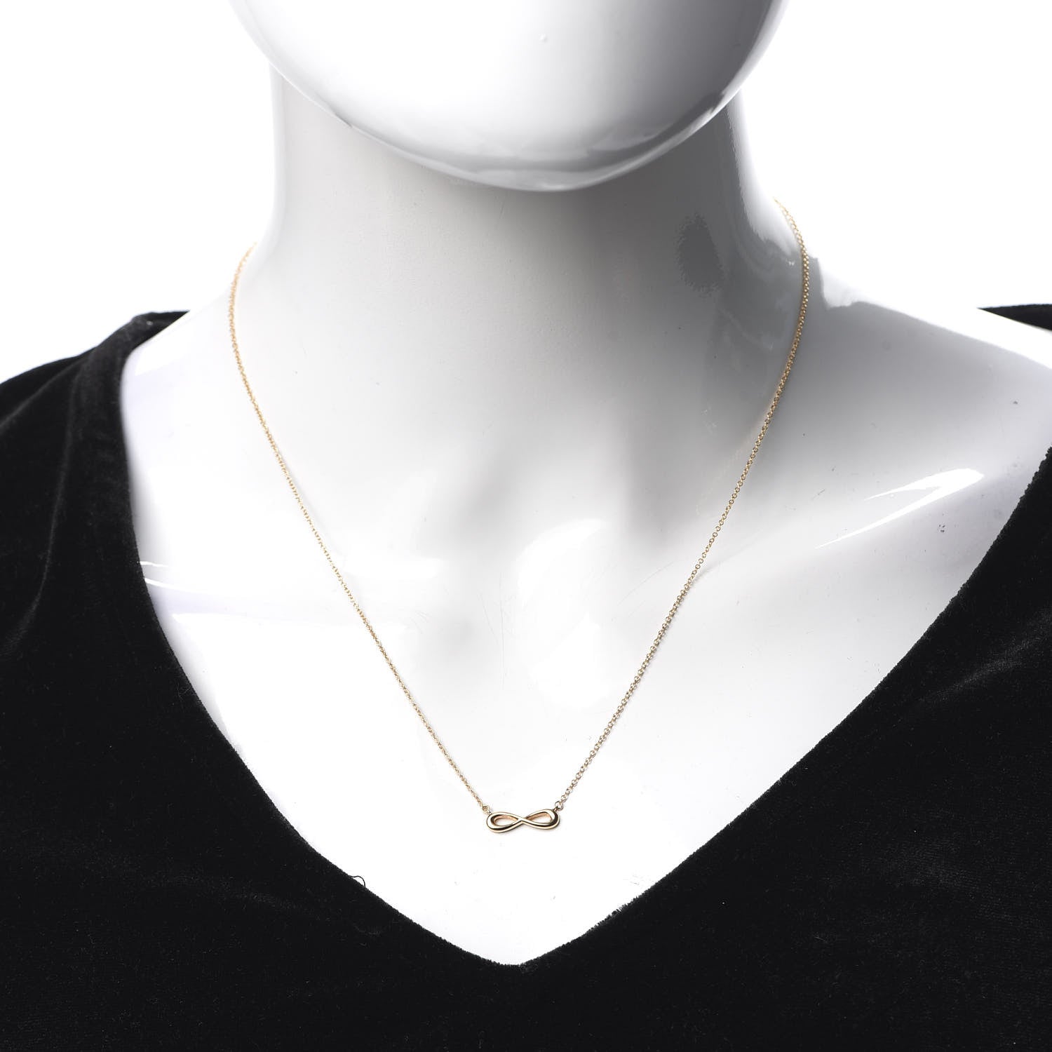 Tiffany 18K Rose Gold Infinity Pendant Necklace 2 of 5