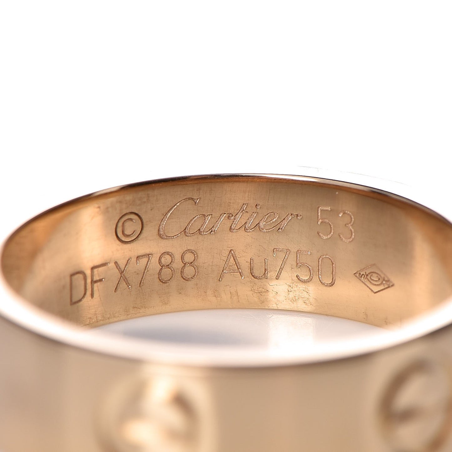 18K Yellow Gold 5.5mm LOVE Ring 53 6.5