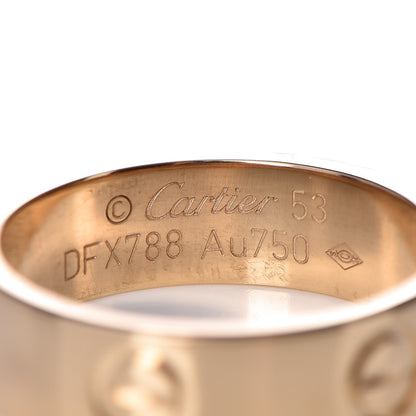 Cartier 18K Yellow Gold 5.5mm LOVE Ring 53 6.5 3 of 5