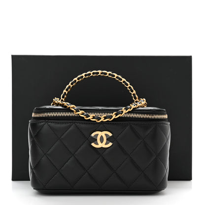 Chanel Lambskin Quilted Pick Me Up Vanity Case Black 11 of 11