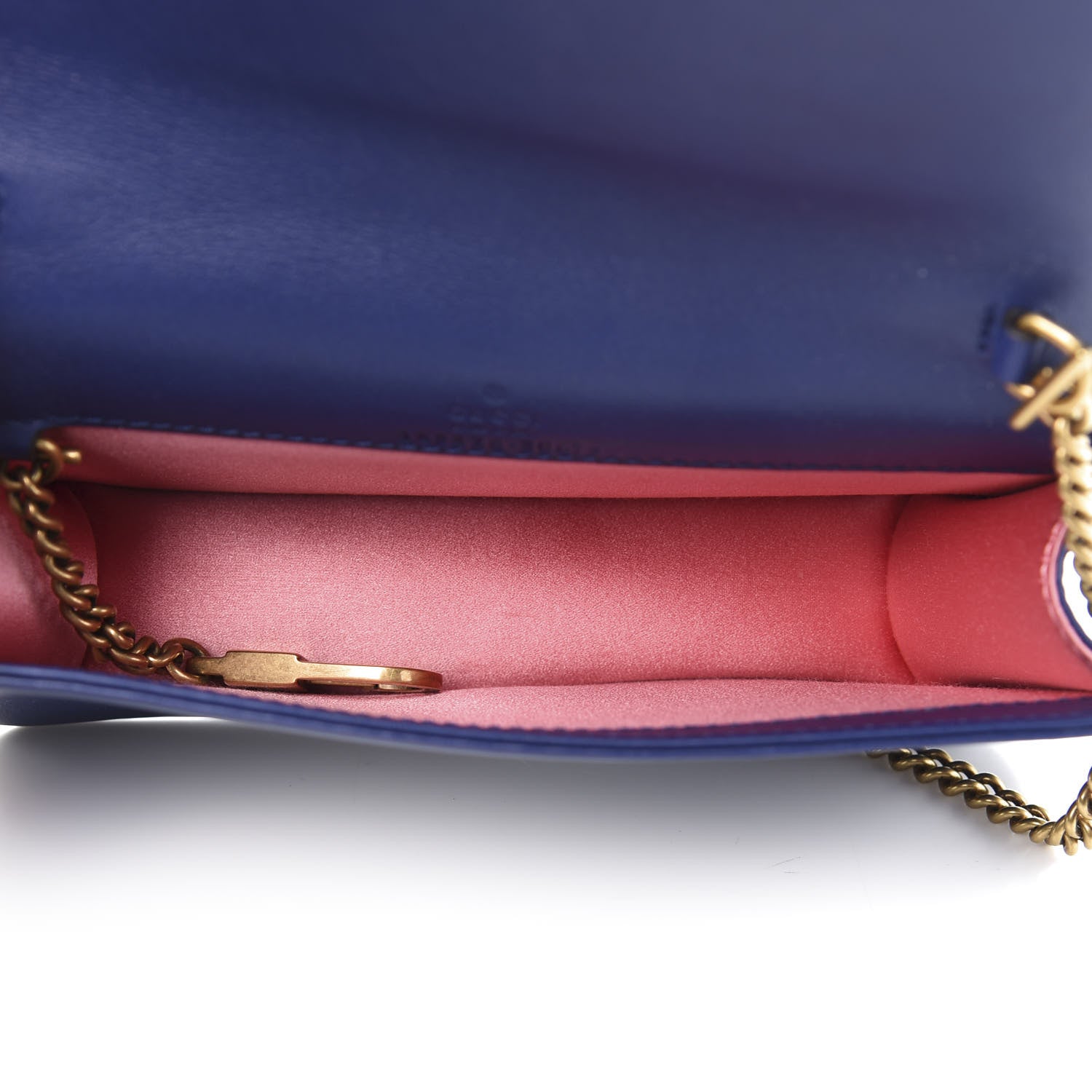 Gucci Velvet Matelasse GG Marmont Mini Bag Cobalt Blue 4 of 9