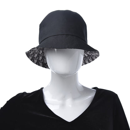 Christian Dior Polyester Cotton Oblique Teddy-D Brim Bucket Hat 58 Black 2 of 7