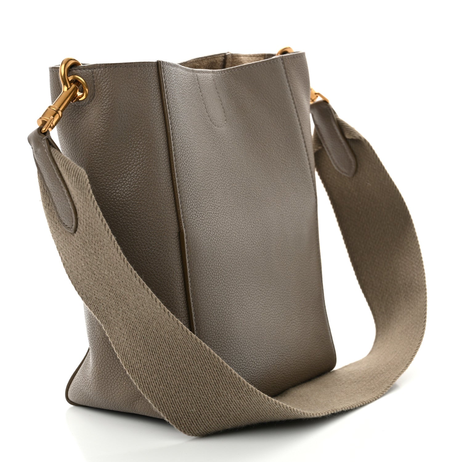 Celine Soft Grained Calfskin Small Sangle Bucket Bag Taupe 3 of 13