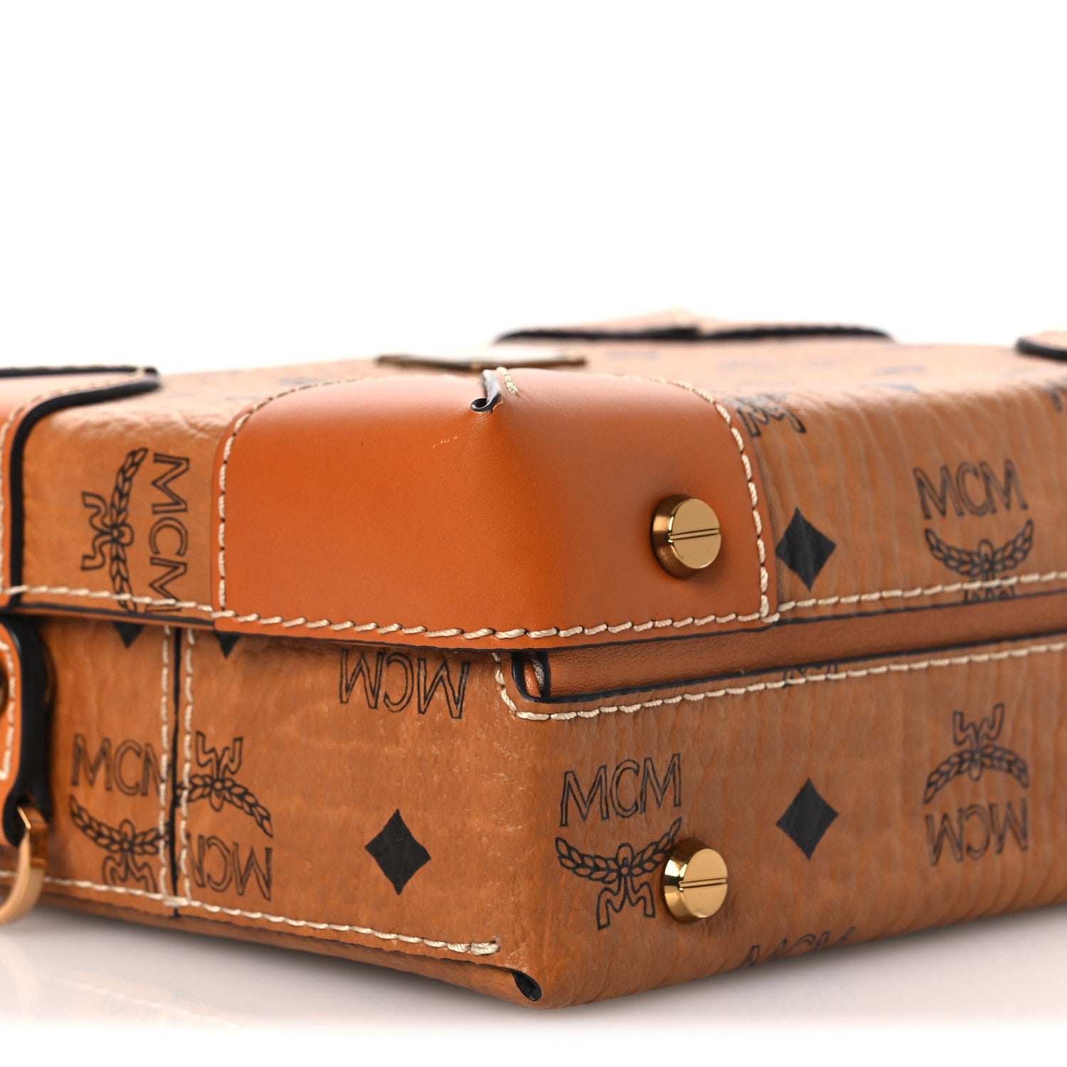 MCM Visetos Soft Berlin Crossbody Cognac 8 of 12