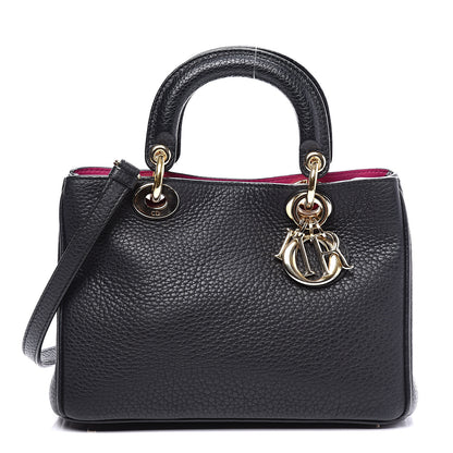 Christian Dior Bullcalf Small Diorissimo Tote Black Rose Indien 1 of 9