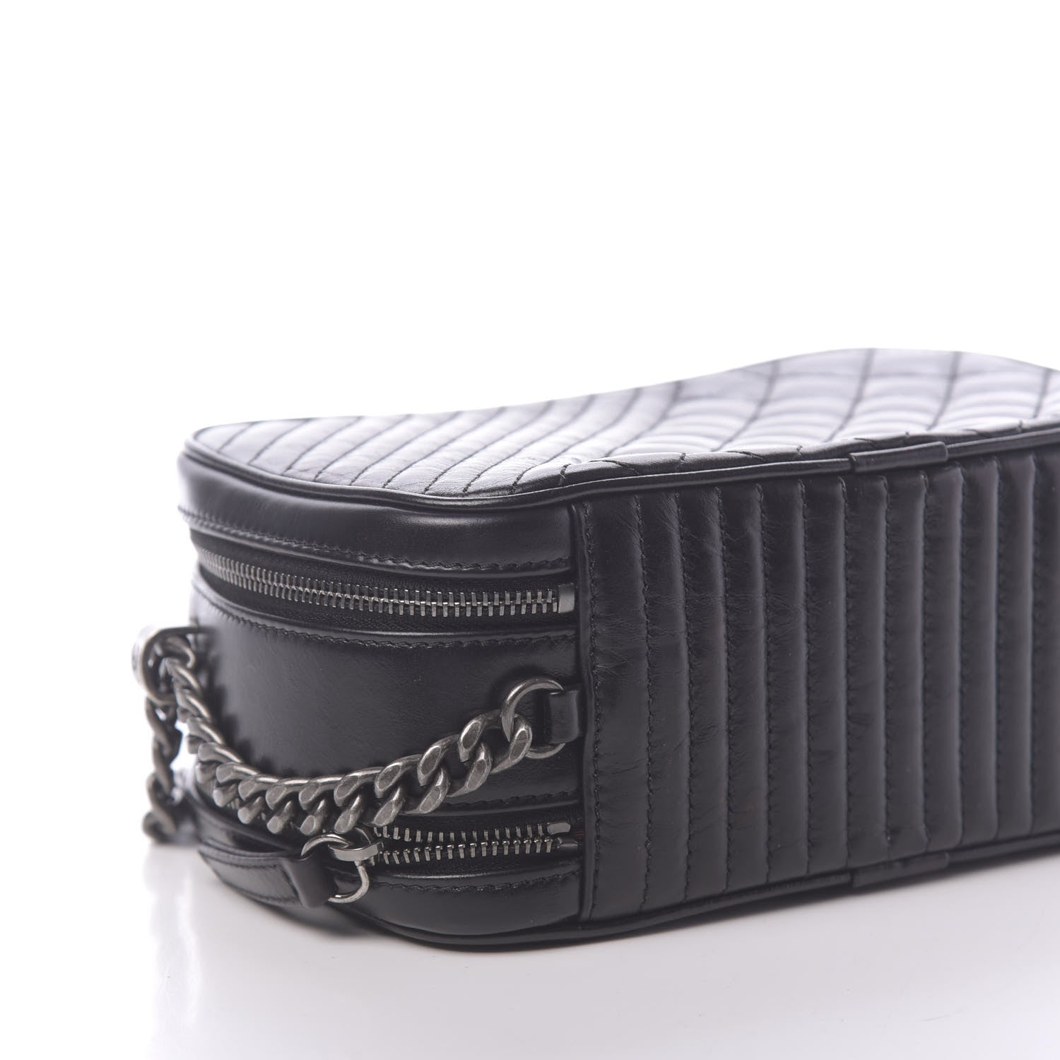 Chanel Glazed Calfskin Small Coco Boy Camera Case Black 11 of 12